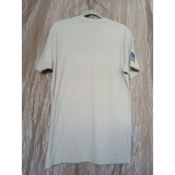 Grunt Style FREEDOM IN BEING BOLD T Shirt Mens L Beige Bald Eagle Graphic - Picture 9 of 10